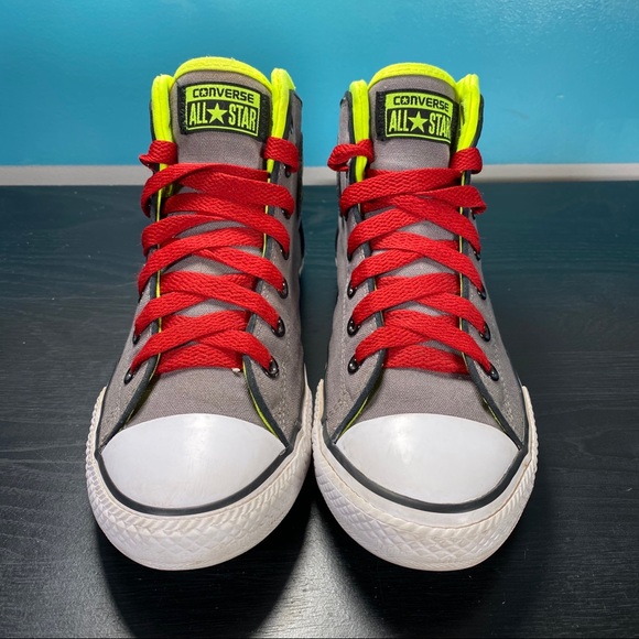 Converse all star hi top gray and green - Picture 2 of 7